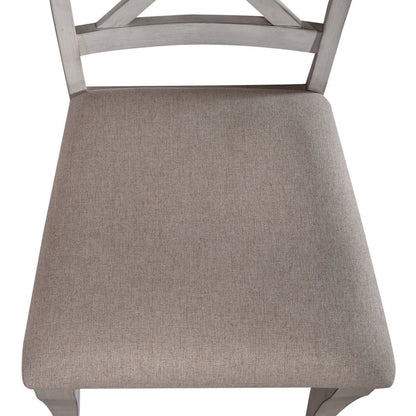 Ocean Isle Upholstered X Back Side Chairs - Set of 2 Seating - Antique White