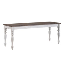 Ocean Isle Bench (RTA) in Antique White w/ Weathered Pine