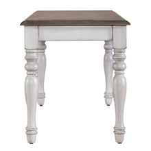 Ocean Isle Bench (RTA) in Antique White w/ Weathered Pine