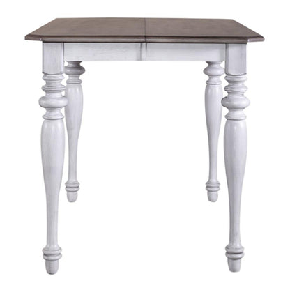 Ocean Isle Gathering Table in Antique White w/ Weathered Pine