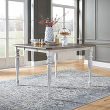 Ocean Isle Gathering Table in Antique White w/ Weathered Pine