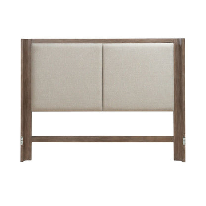 Queen Upholstered Shelter Headboard for Bed Frame Contemporary - Burnished Clay