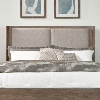 King Upholstered Shelter Headboard for Bed Frame Contemporary - Burnished Clay