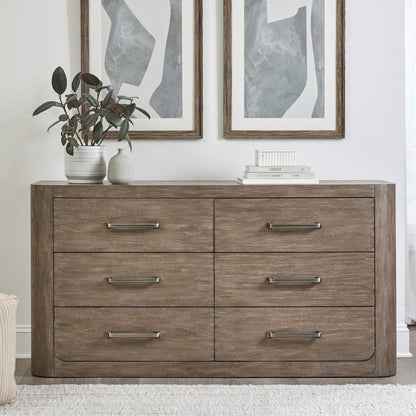 South Bend 6 Drawer Bedroom Dresser Contemporary - Burnished Clay