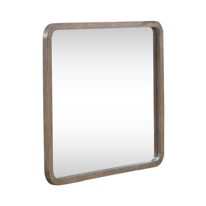 South Bend Landscape Mirror Contemporary Wood Framed 42" x 36" - Burnished Clay
