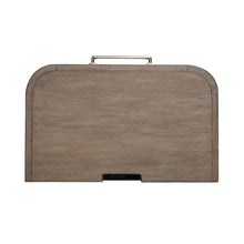 Open Nightstand with AC USB Charging Station Station  - Burnished Clay Wood