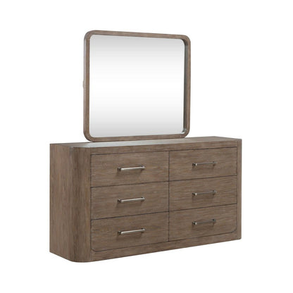California King Shelter Bed, Dresser & Mirror Bedroom Set - Burnished Clay