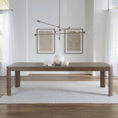 South Bend Rectangular Leg Table - Removeable Leaf - Burnished Clay