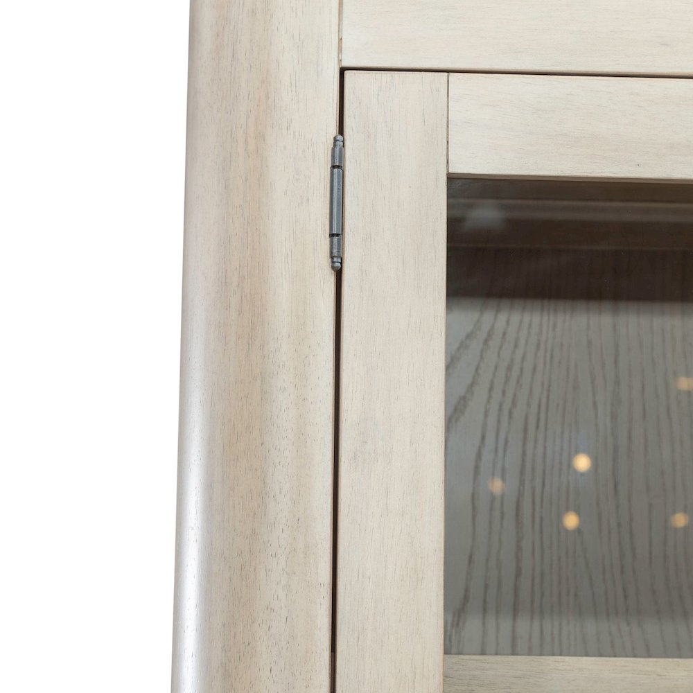 South Bend Bunching Display Cabinet - Cloud White Wood