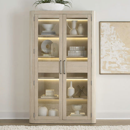 South Bend Bunching Display Cabinet - Cloud White Wood