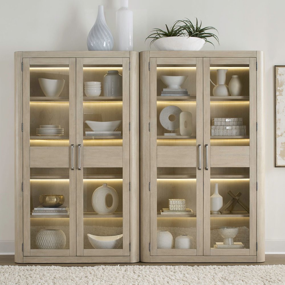 South Bend 2 Piece Bunching Cabinet Set - Cloud White Wood