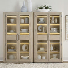 South Bend 2 Piece Bunching Cabinet Set - Cloud White Wood