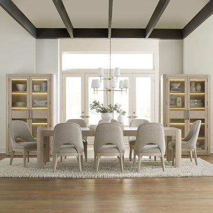 South Bend 9 Piece Rectangular Table Set - Cloud White
