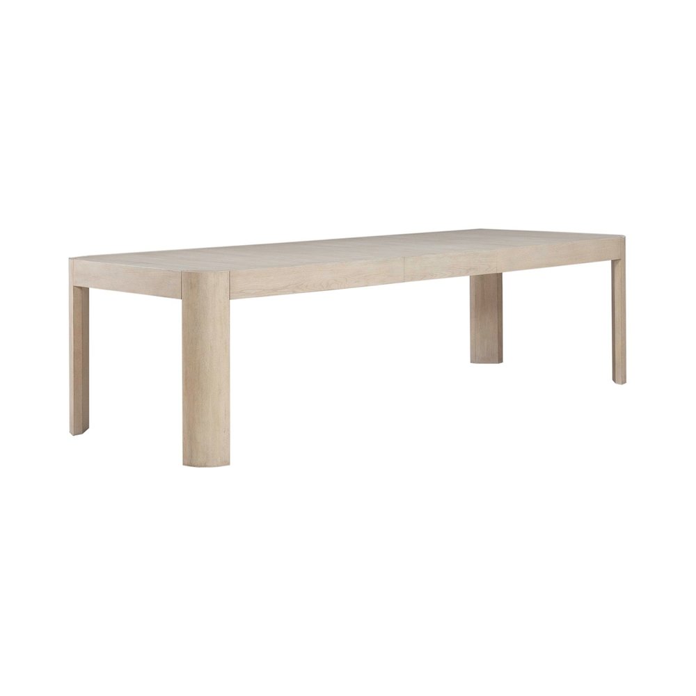 South Bend Rectangular Leg Table - Cloud White Oak Wood
