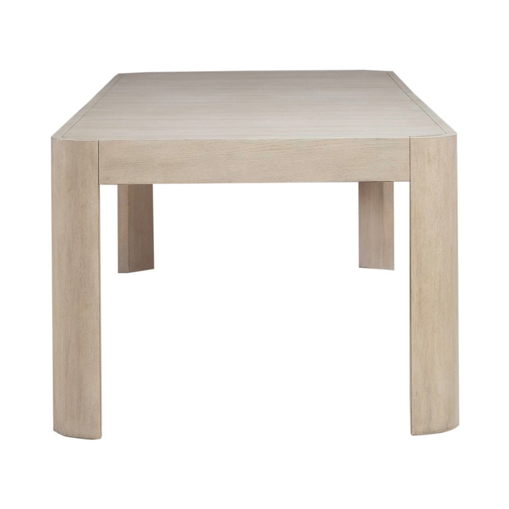 South Bend Rectangular Leg Table - Cloud White Oak Wood