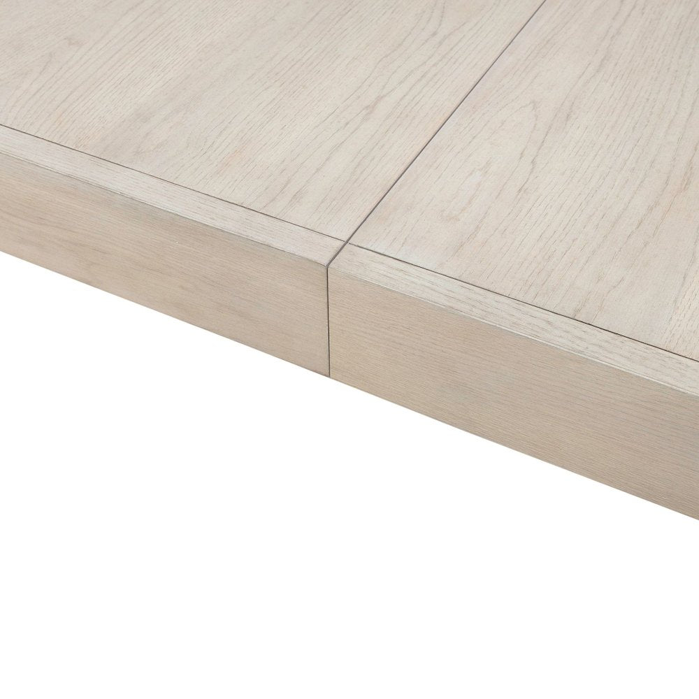 South Bend Rectangular Leg Table - Cloud White Oak Wood