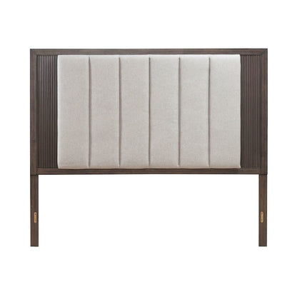 Modern Edge King Upholstered Panel Headboard  - Caffe