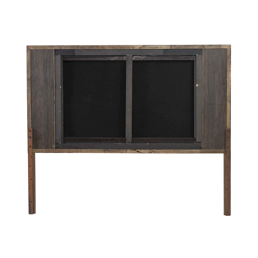 Modern Edge King Upholstered Panel Headboard  - Caffe