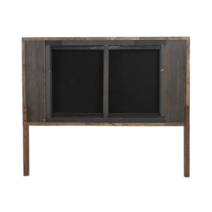 Modern Edge King Upholstered Panel Headboard  - Caffe
