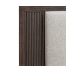 Modern Edge King Upholstered Panel Headboard  - Caffe