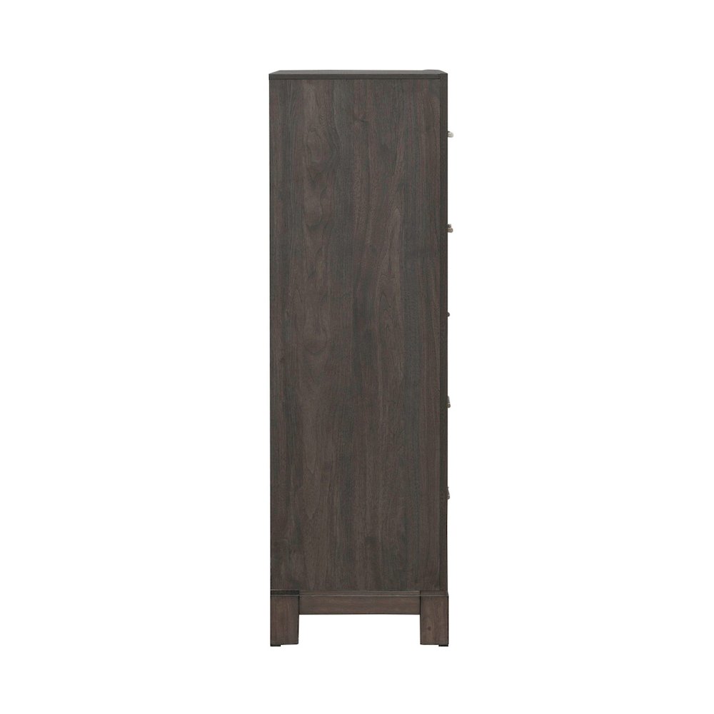 Modern Edge 5 Drawer Chest for Bedroom - Caffe