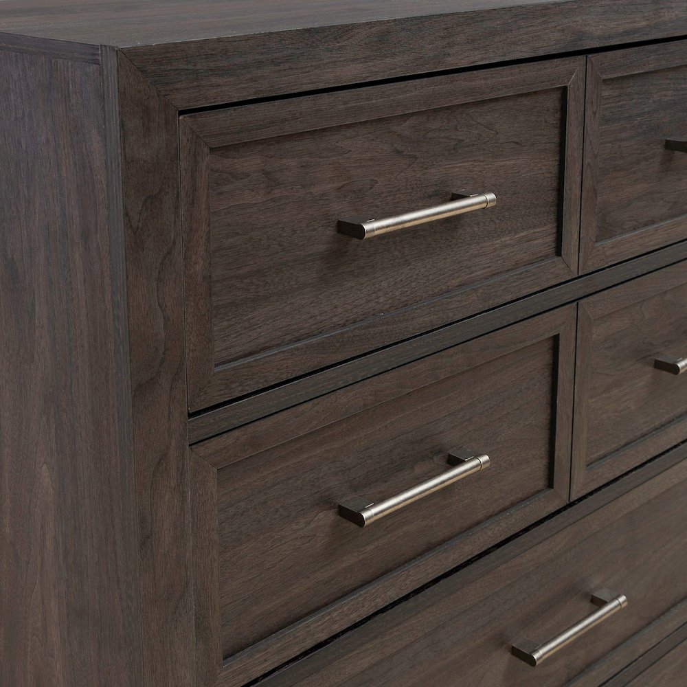 Modern Edge 5 Drawer Chest for Bedroom - Caffe
