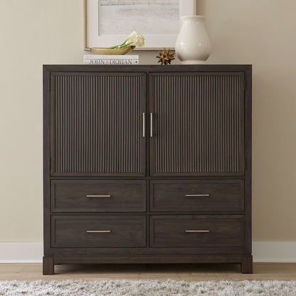 Modern Edge Dressing Chest for Bedroom - Caffe