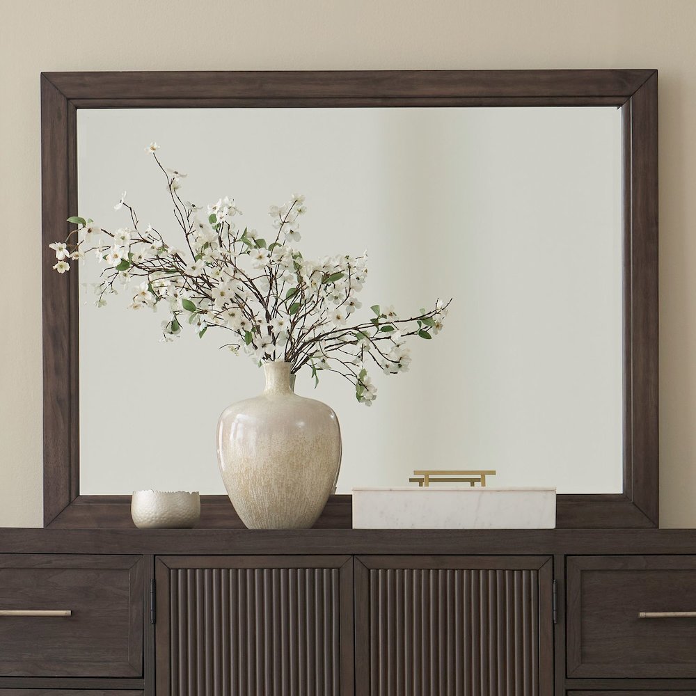 Modern Edge Landscape Mirror for Bedroom Dresser Mount - Caffe