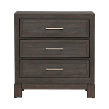 Modern Edge Bedroom Nightstand w/ Charging Station USB-A USB-C - Caffe