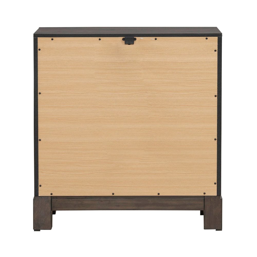 Modern Edge Bedroom Nightstand w/ Charging Station USB-A USB-C - Caffe