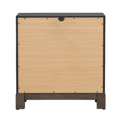 Modern Edge Bedroom Nightstand w/ Charging Station USB-A USB-C - Caffe