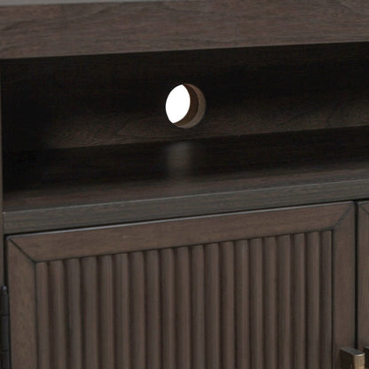Modern Edge Bedroom Bedside Chest w/ Charging Station USB-A USB-C - Caffe