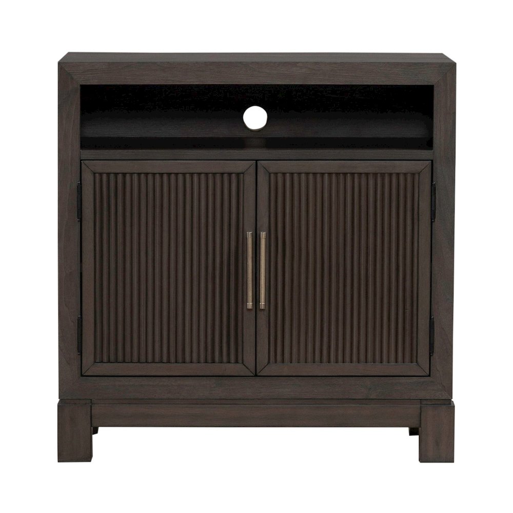 Modern Edge Bedroom Bedside Chest w/ Charging Station USB-A USB-C - Caffe