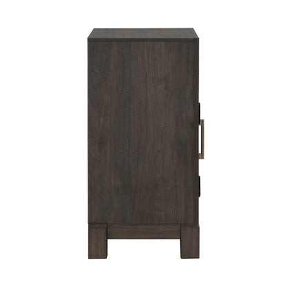 Modern Edge Bedroom Bedside Chest w/ Charging Station USB-A USB-C - Caffe