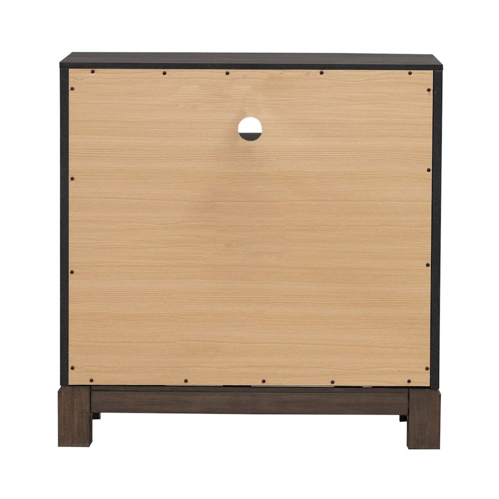 Modern Edge Bedroom Bedside Chest w/ Charging Station USB-A USB-C - Caffe
