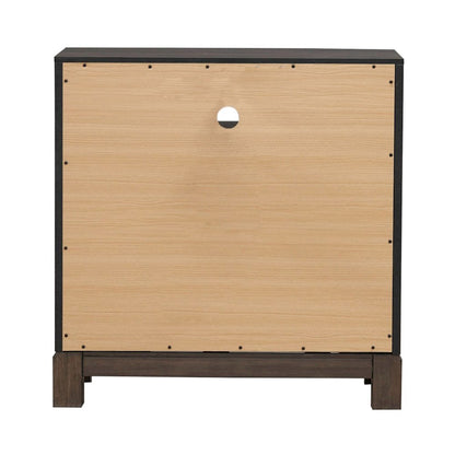 Modern Edge Bedroom Bedside Chest w/ Charging Station USB-A USB-C - Caffe