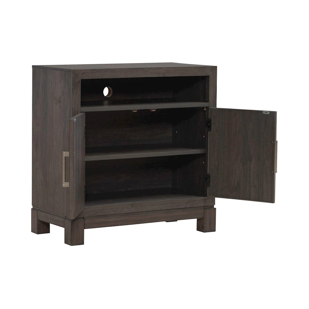 Modern Edge Bedroom Bedside Chest w/ Charging Station USB-A USB-C - Caffe