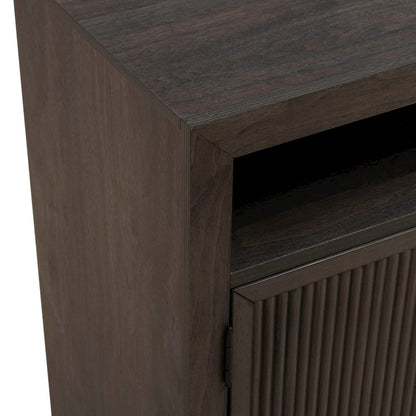 Modern Edge Bedroom Bedside Chest w/ Charging Station USB-A USB-C - Caffe