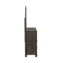 Modern Edge Dresser & Mirror Set for Bedroom - Caffe