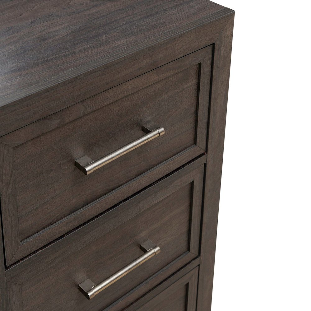 Modern Edge Dresser & Mirror Set for Bedroom - Caffe