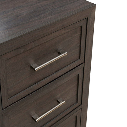 Modern Edge Dresser & Mirror Set for Bedroom - Caffe