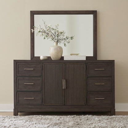 Modern Edge Landscape Mirror for Bedroom Dresser Mount - Caffe