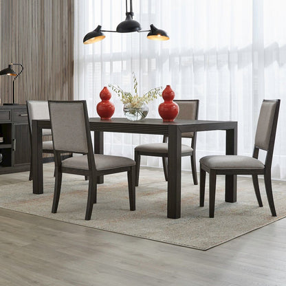 Modern Edge 5 Piece Rectangular Table Set - Caffe