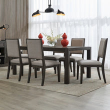 Modern Edge 7 Piece Rectangular Table Set - Caffe