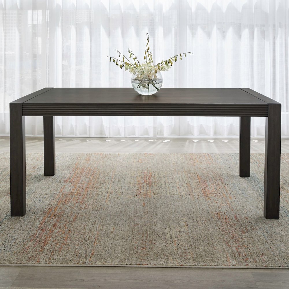 Modern Edge 7 Piece Rectangular Table Set - Caffe