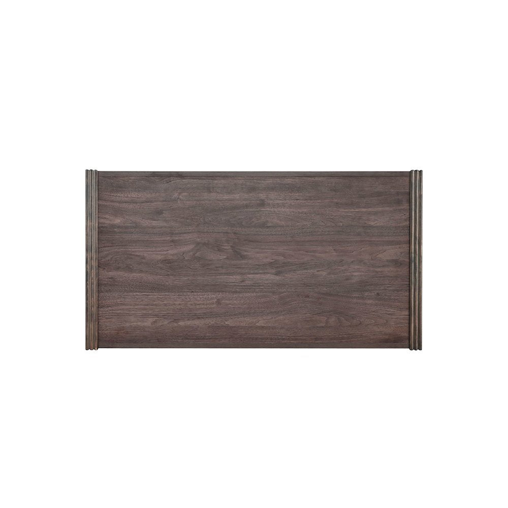 Modern Edge Cocktail Table for Living Room with Casters - Caffe Brown