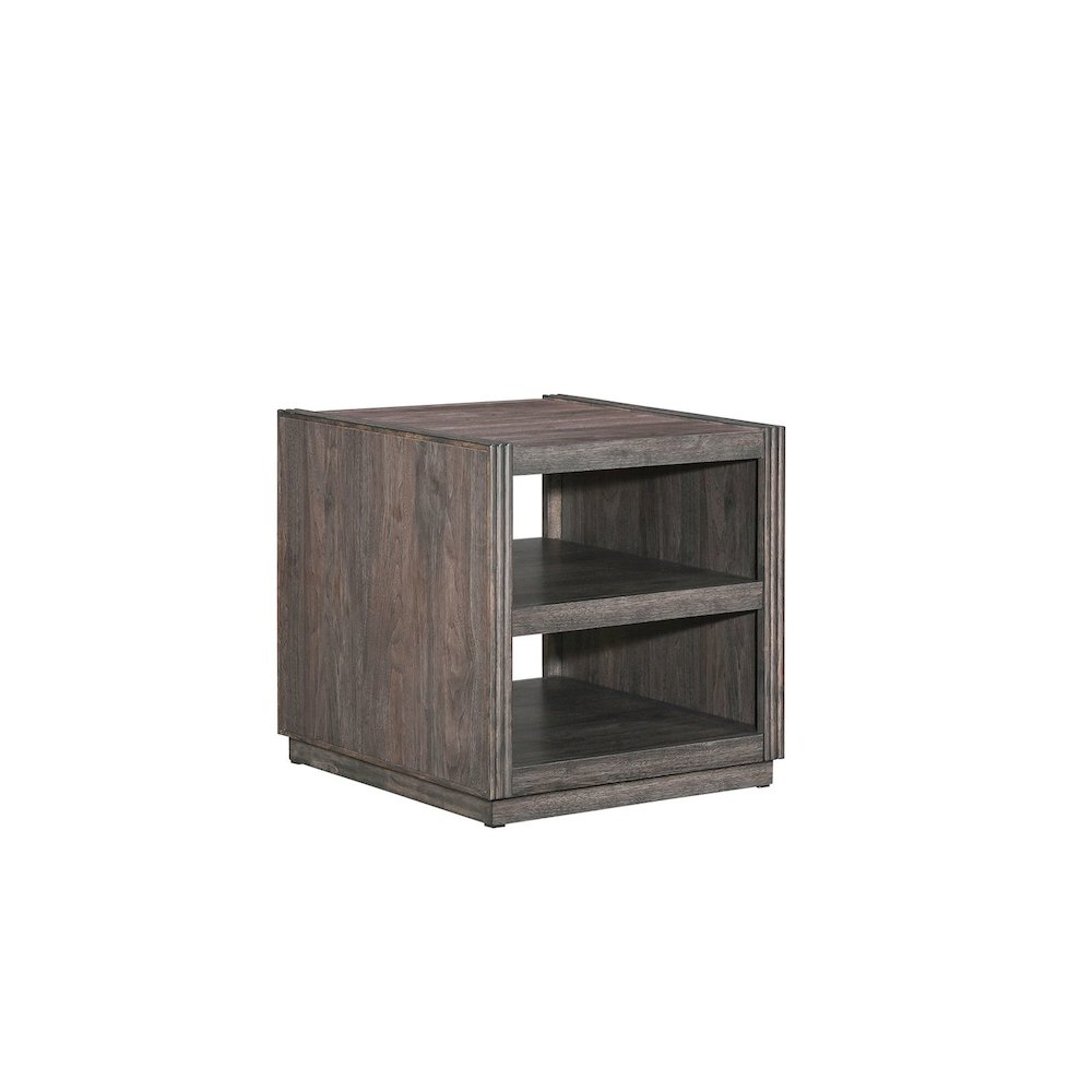 Modern Edge End Table for Living Room Contemporary - Caffe Brown