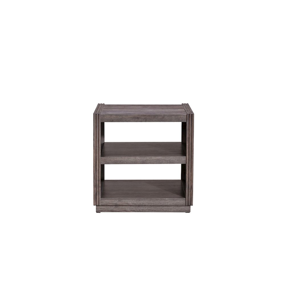 Modern Edge End Table for Living Room Contemporary - Caffe Brown