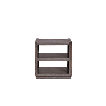 Modern Edge End Table for Living Room Contemporary - Caffe Brown