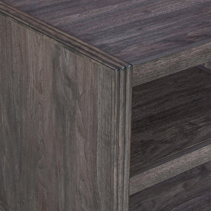 Modern Edge End Table for Living Room Contemporary - Caffe Brown
